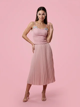 Sweet Temperament Bow Soft Lace Corset Camisole Women - Pink