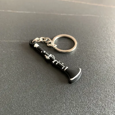 Musical Instrument Silicone Guitar Pvc Soft Keychain Pendant Clarinet - Shop at LoveMi