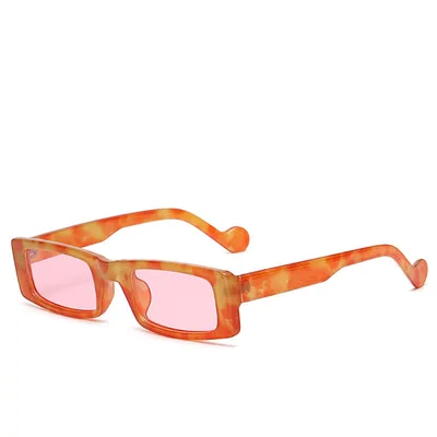 Trendy Ladies Small Frame Square Sunglasses Orange - Shop at LoveMi