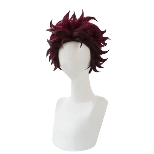 High Temperature Silk Wig With Reverse Warping Back Wine Red - Shop at LoveMi