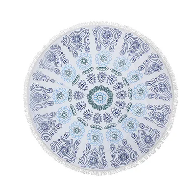 Round Sun Protection Beach Towel Microfiber Strap - Shop at LoveMi