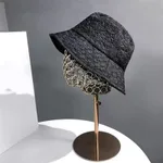 Black Seersucker Bucket Hat
