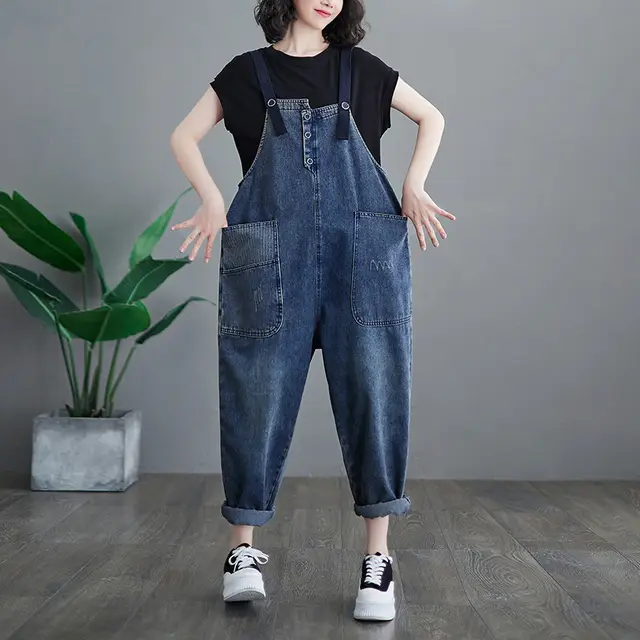 Women's Korean Version Of The New Spot Asymmetric Jean Strap Blue - Shop at LoveMi