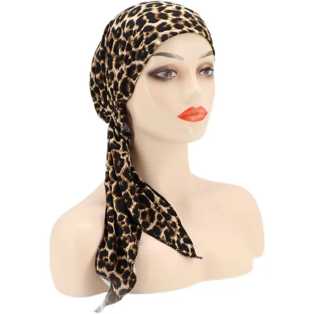 Printed Long Tail Chemotherapy Hood Leopard Print - Shop at LoveMi
