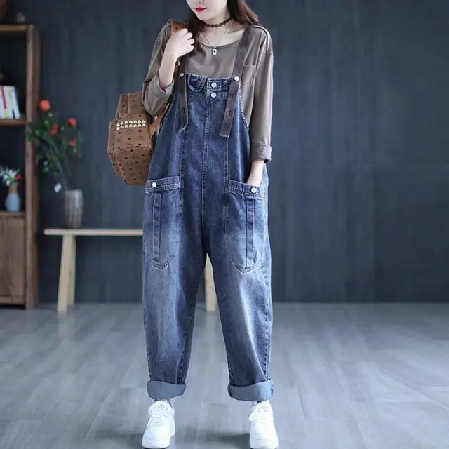 Women's Artistic Summer Denim Suspenders Blue - Shop at LoveMi