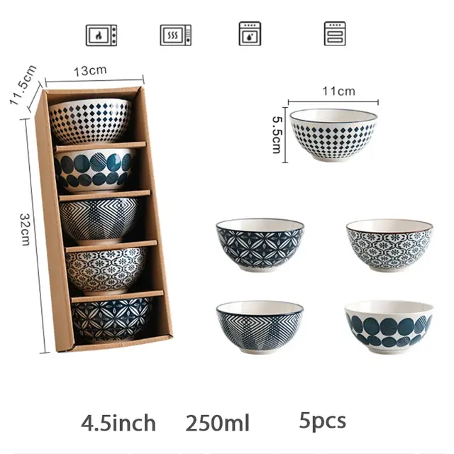 Hefeng Ceramic Tableware Creative Personality Gift Box Blue - Shop at LoveMi