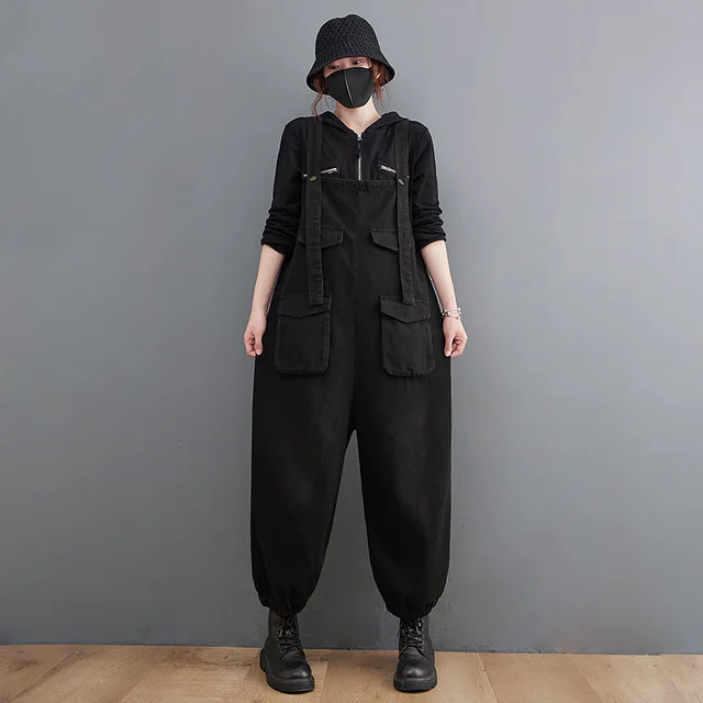 Women's Korean Version Of The New New Clean Color Wash Denim Strap Black - Shop at LoveMi