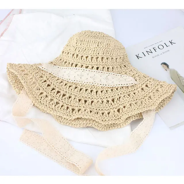 Summer Foldable Handmade Hat Korean Style Beige - Shop at LoveMi