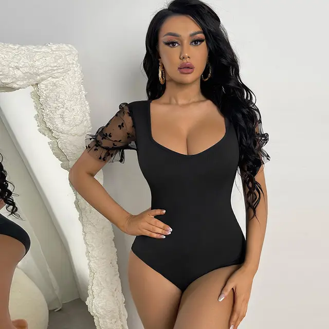 Spring And Summer New Slim Short sleeved Jumpsuit Black - Shop at LoveMi