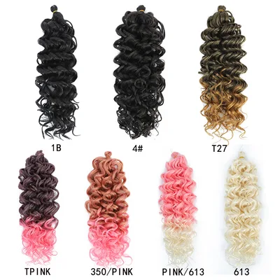 New Crochet Hair Wave Braided Curls 350Pink - Shop at LoveMi