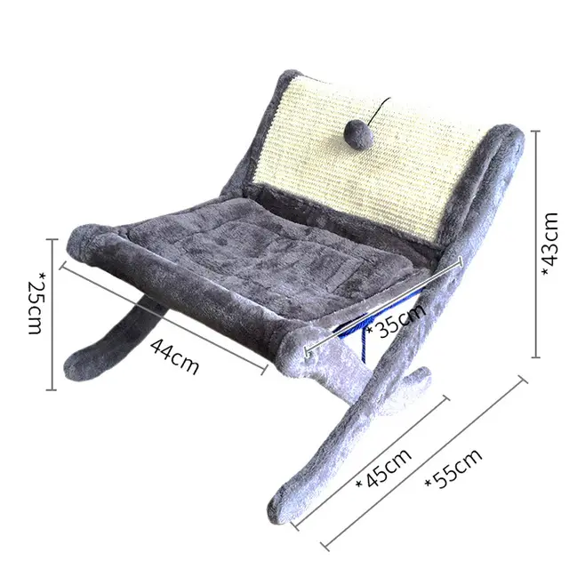 Pet Cat Sofa Bed Sunbathing Chair Dark Grey - Shop at LoveMi