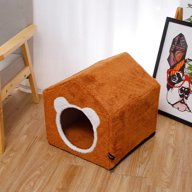 Winter Four Seasons Universal Cat Enclosed House Villa Brown - Shop at LoveMi