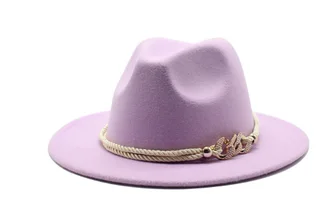 Women's Autumn And Winter British Style Jazz Hat - Taro Purple