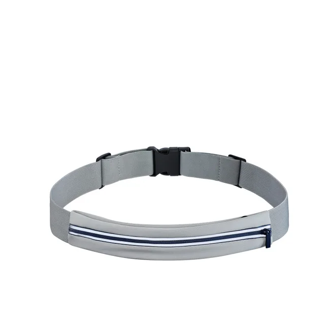 New Sports Waist Bag Waterproof Running Invisible Light Grey - Shop at LoveMi