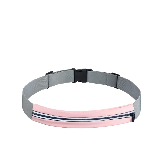 New Sports Waist Bag Waterproof Running Invisible Pink - Shop at LoveMi