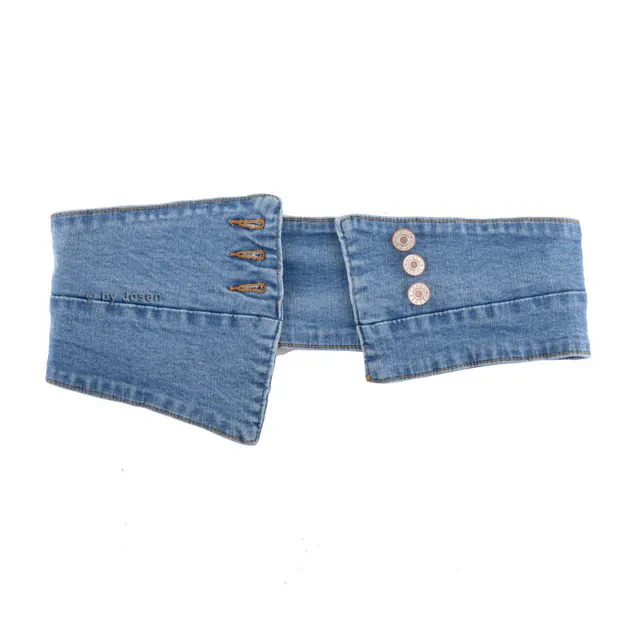 Fashion Denim Stretch Fabric Versatile Corset Ladies Blue - Shop at LoveMi