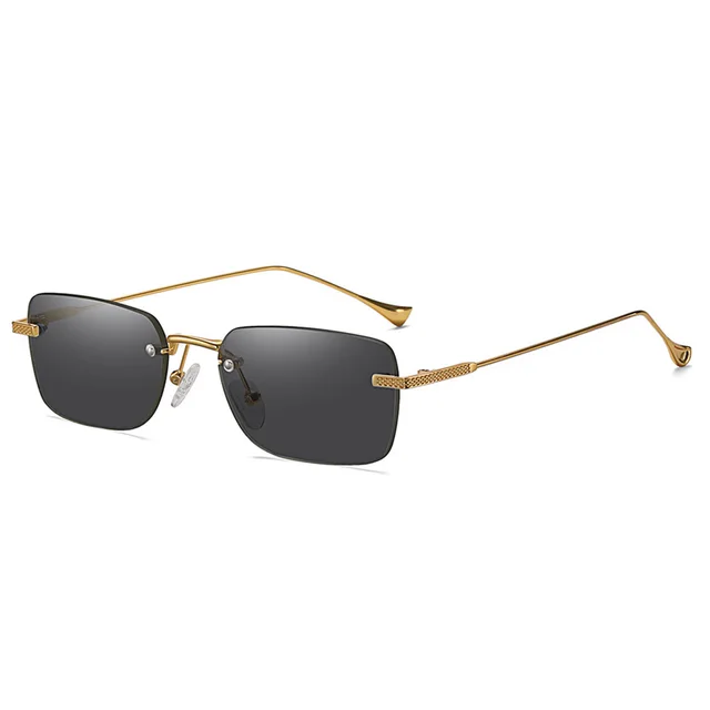 Jett Frameless Computer Cut Square Small Frame Sunglasses C1 - Shop at LoveMi