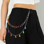 INS Wind Girly Temperament Acrylic Pendant Waist Chain - Colorful Chain Bear
