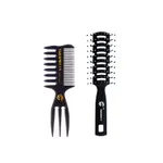 Men's Special Retro Back Head Texture Styling Oil Comb - 2Set