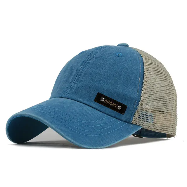 New Cotton Women's Outdoor Baseball Hat Wash Lake Blue - Shop at LoveMi
