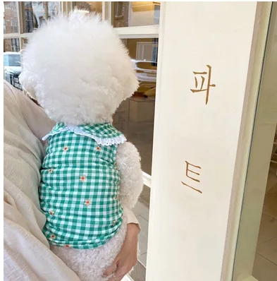 Thin Puppy Dog Clothes Cat Pet Small Puppies Spring And Summer Green - Shop at LoveMi