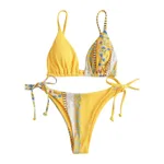 Split Two-piece Bikini Push-up Three-point - Image Colour-L