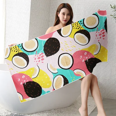 Water absorbing Quick drying Swimming Bath Towel Double sided Fleece 28Style - Shop at LoveMi