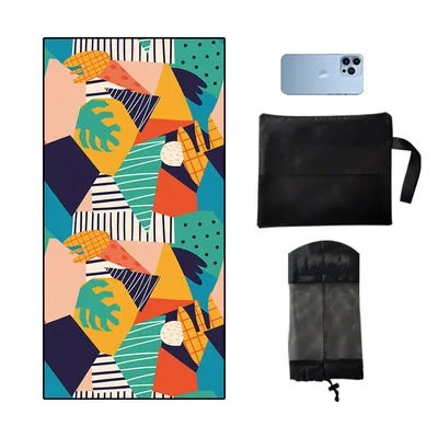 Microfiber Double Sided Fleece Reactive Print Swim Beach Towel Sf001414 - Shop at LoveMi