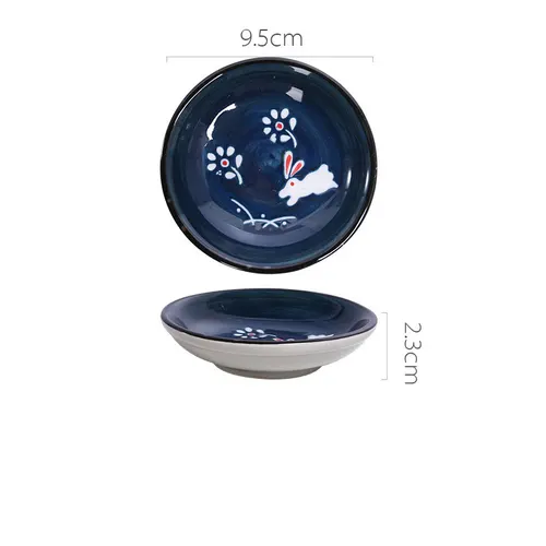 Japanese Ceramic Snack Appetizer Dim Sum Dipping Dish Moon Rabbit - Shop at LoveMi