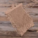 Handwoven Cutout Swimsuit Bikini Maxi Skirt - Khaki