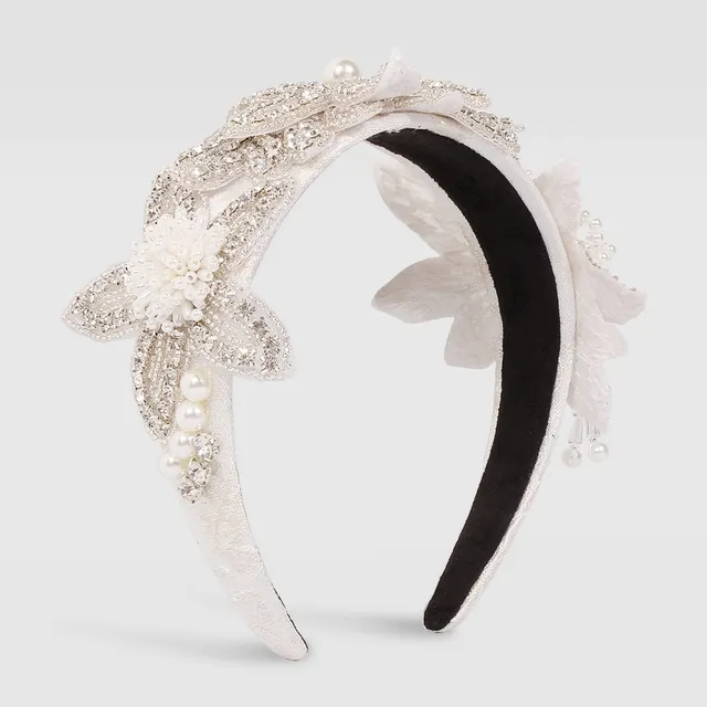 Exaggerated Temperament Hair Accessories Vintage Crystal 2White - Shop at LoveMi