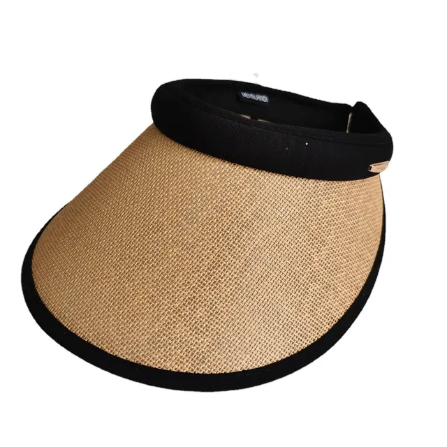 Women's Japanese Linen Composite Sunshade Empty Top Hat Khaki - Shop at LoveMi