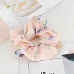 Floral Fabric Print Large Intestine Hair Tie - 1 Pink