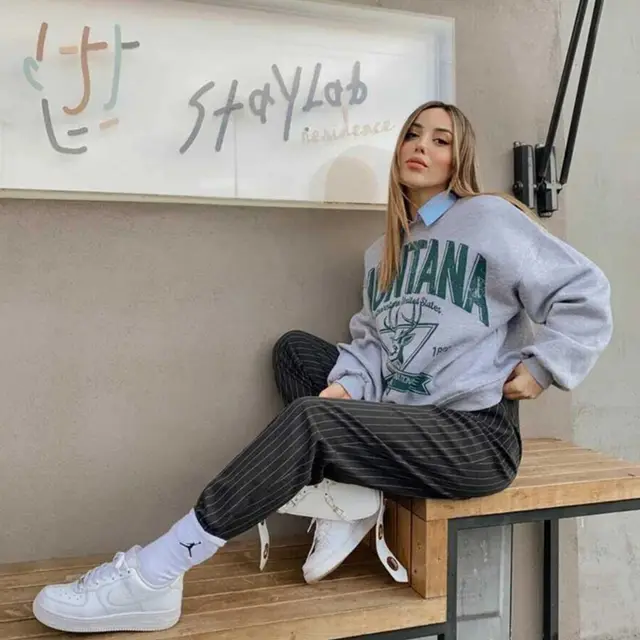 Women's Fashion Retro Distressed Long Sleeve Sweater Grey - Shop at LoveMi