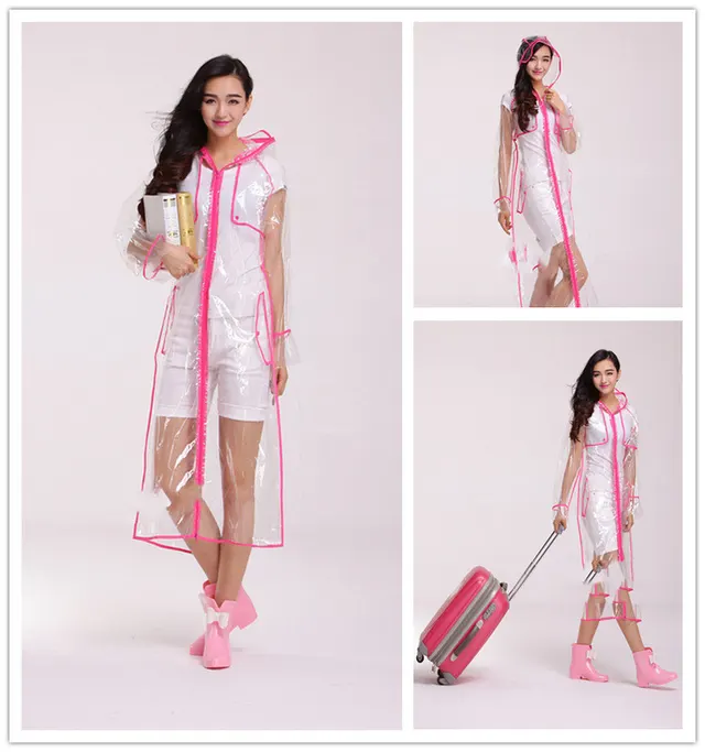 Fashion Poncho Windbreaker Raincoat Rose Red - Shop at LoveMi
