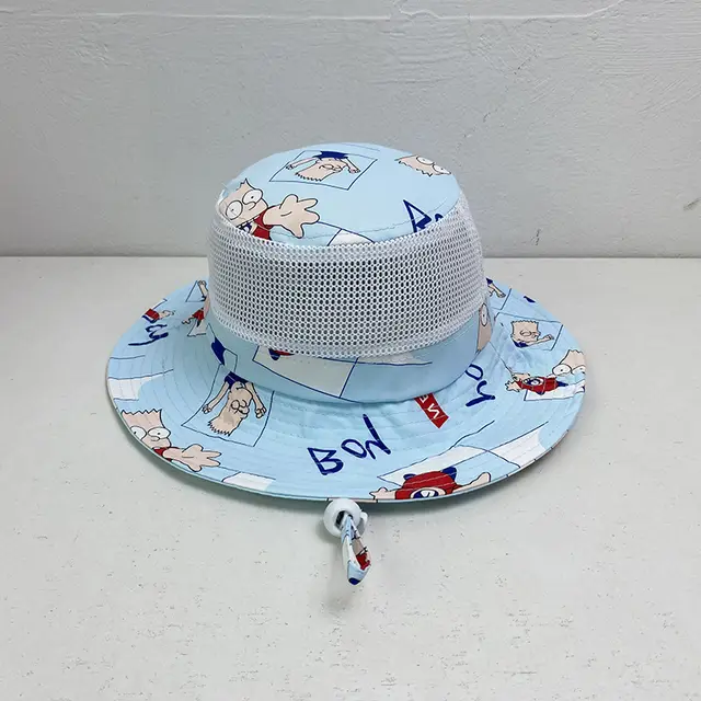 Summer Thin Breathable Mesh Bucket Hat Sky Blue - Shop at LoveMi