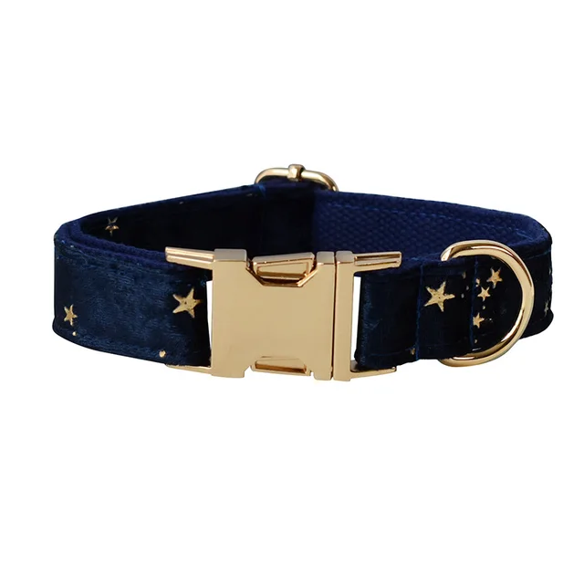 Blue Star Flannel Gold Buckle Dog Ring Dog Ring - Shop at LoveMi
