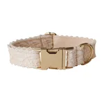 Leaf Lace Pet Collar Bow Metal Buckle - Dog Ring