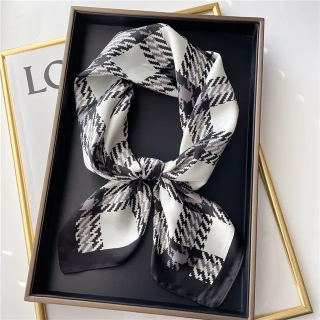 Women's Spring And Autumn Fashion Thin Professional Scarf Fj4902 Black Border - Shop at LoveMi