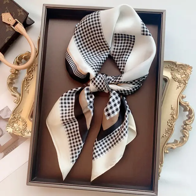 Women's Spring And Autumn Fashion Thin Professional Scarf Ws553 Black And White - Shop at LoveMi