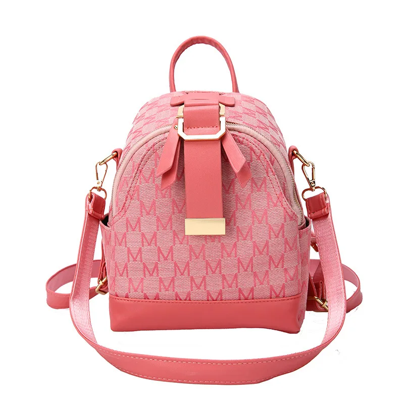 Solid Color Simple Fashion Casual Backpack Pink - Shop at LoveMi