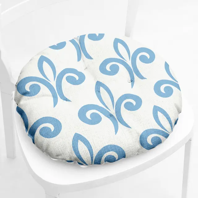 Home Round Square Chair Cushion Cotton Linen Round No.1 - Shop at LoveMi