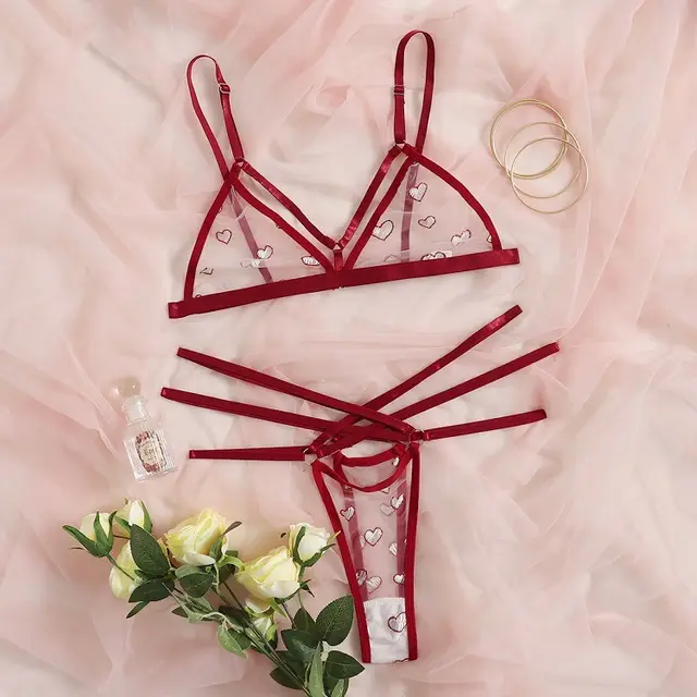Banging Suit Lace Perspective Underwear Red - Shop at LoveMi