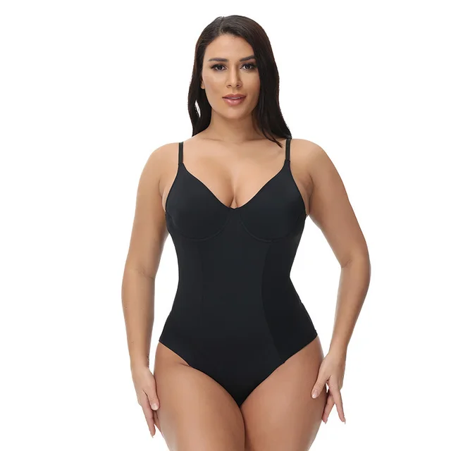 Women's Seamless One Piece Shapewear Postpartum Waist Button Up Black - Shop at LoveMi
