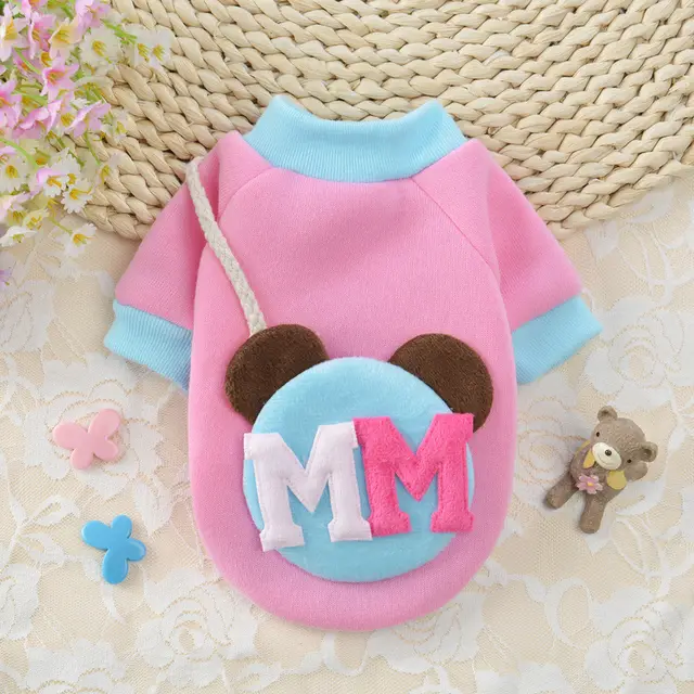 Autumn And Winter Cute Fleece Pet Dress Sweater Pink Sweater - Shop at LoveMi