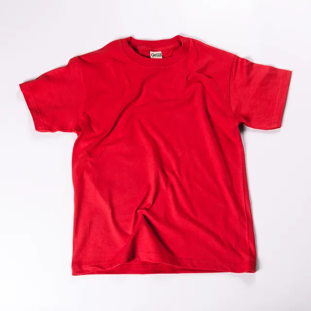 Solid Color Cotton Men's And Women's Short sleeved T shirts Red - Shop at LoveMi