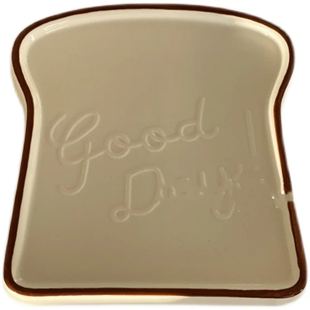 Ins Style Toast Bread Style Breakfast Plate Toast Plate - Shop at LoveMi
