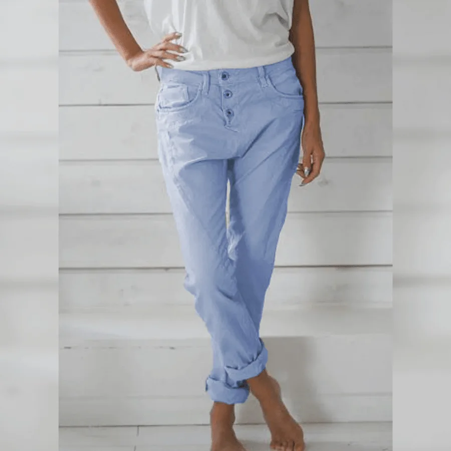 European And American Fashion Unique Women's Pants - Blue