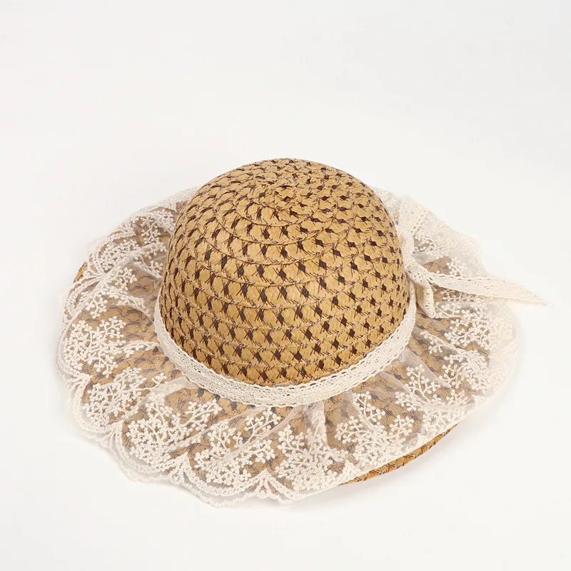 Women Lace Sun Hats For Wide Brim Straw Beach 52Cm - Shop at LoveMi