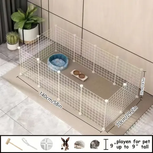 Small Dog Indoor Home Isolation Fence Cage White Checkered 12 - Shop at LoveMi